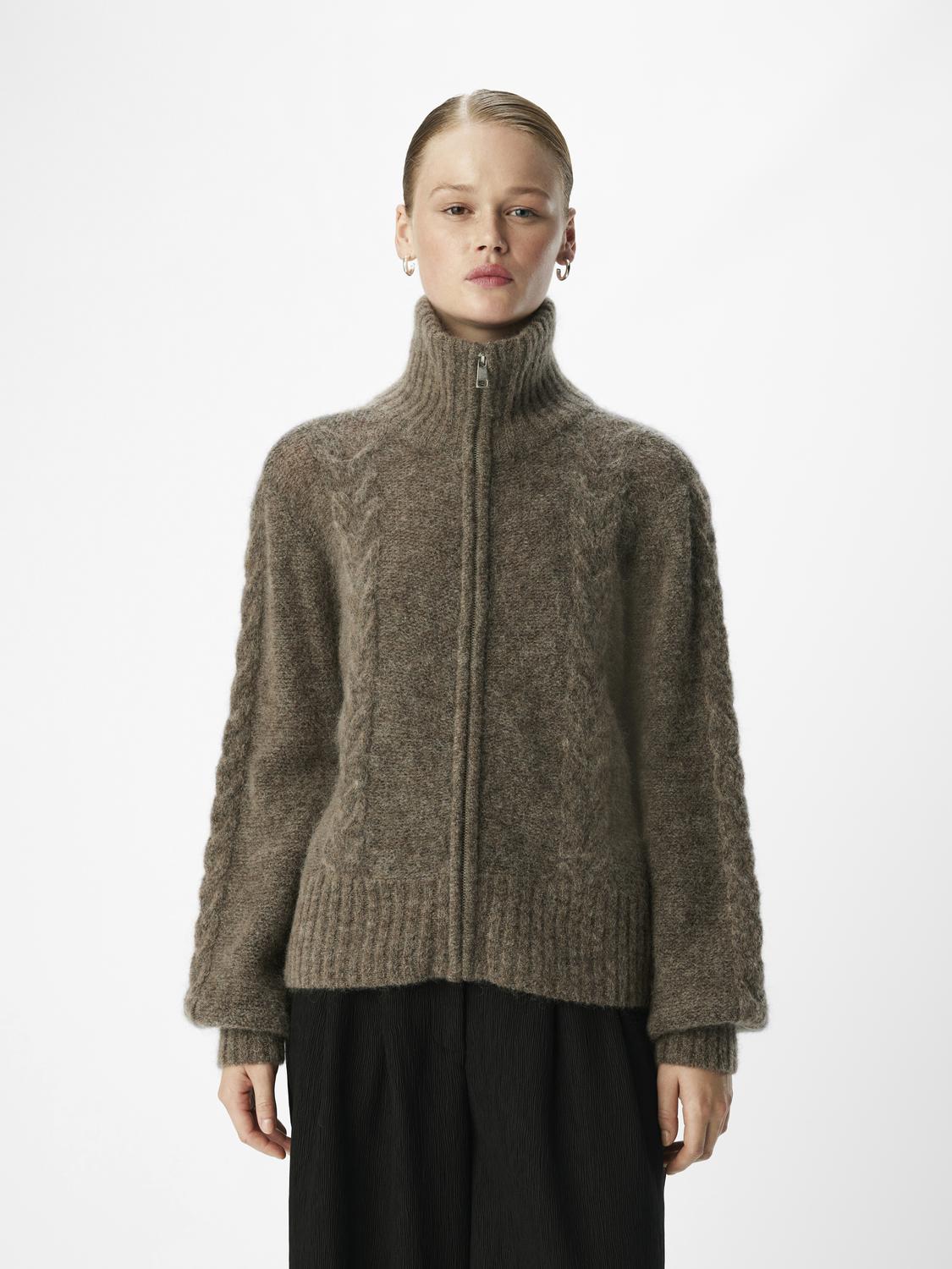 Objnete Lo Knit Cardigan Noos Mellomgrå