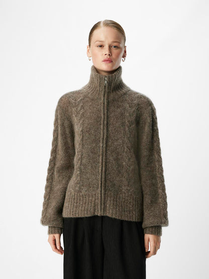 Objnete Lo Knit Cardigan Noos Mellomgrå