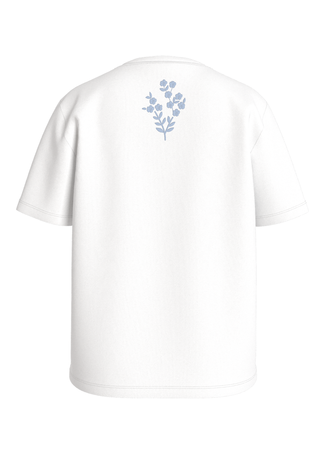 VISYBIL BLOOM O-NECK S/S EMB T-SHIRT/DFS Klar Hvit