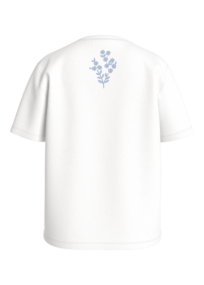 VISYBIL BLOOM O-NECK S/S EMB T-SHIRT/DFS Klar Hvit
