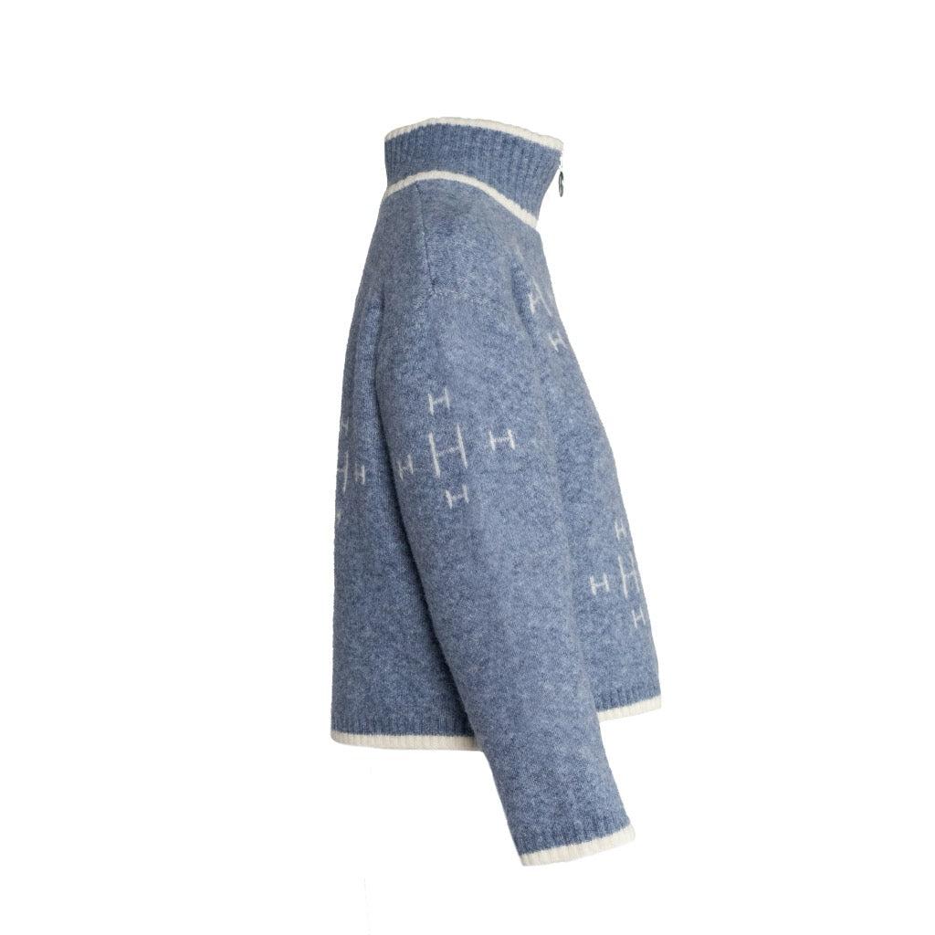 Iben Zip Jacket Jeansblå