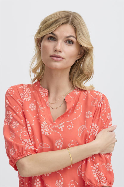 SBGIULIA SS BLOUSE Hibiscus