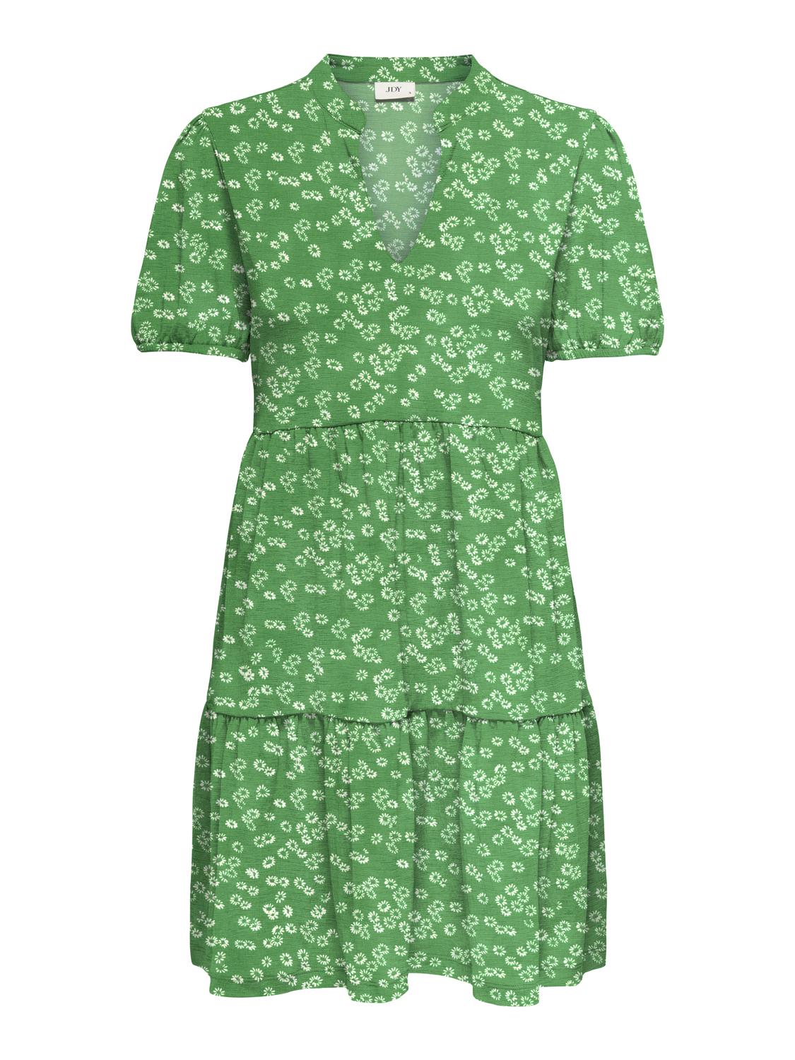 JDYZOEY S/S V NECK DRESS JRS ATK Mørkegrønn
