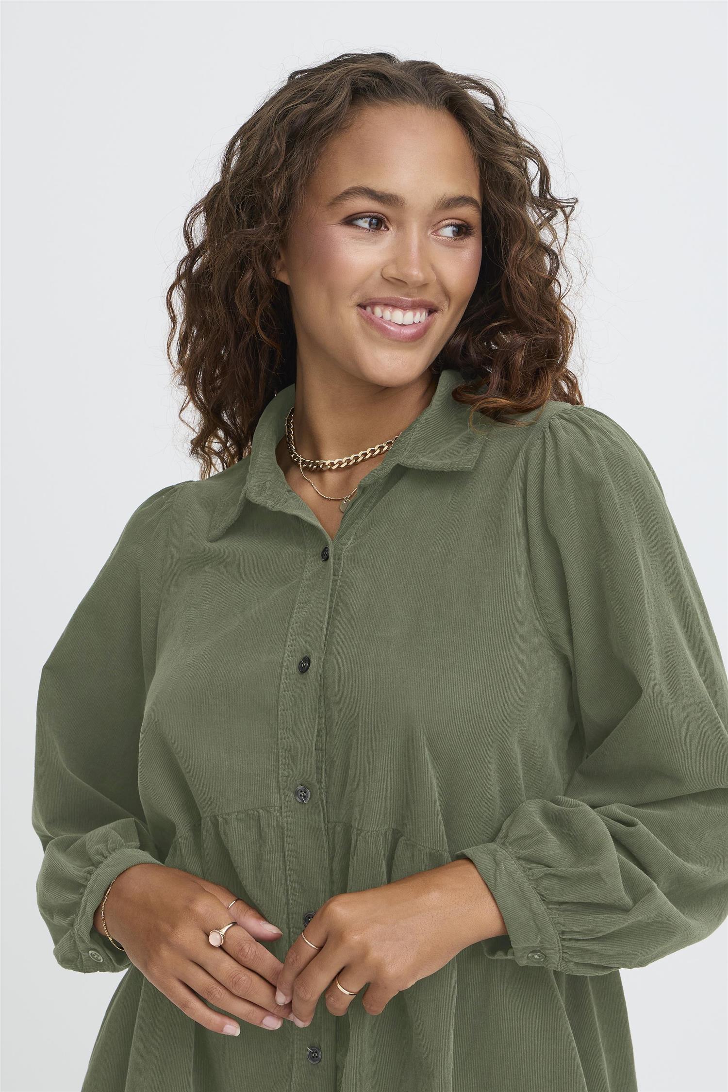 Sbladycord Dress Dusty Olive