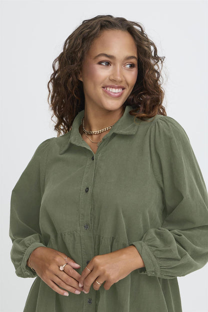 Sbladycord Dress Dusty Olive