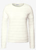 Crochet mix roundneck Hvit