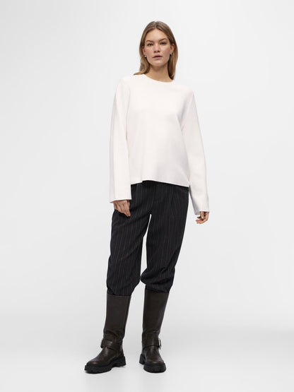 OBJREYNARD SQUARE SLEEVE O-NECK NOOS Hvit