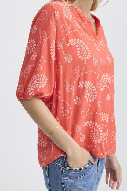 SBGIULIA SS BLOUSE Hibiscus
