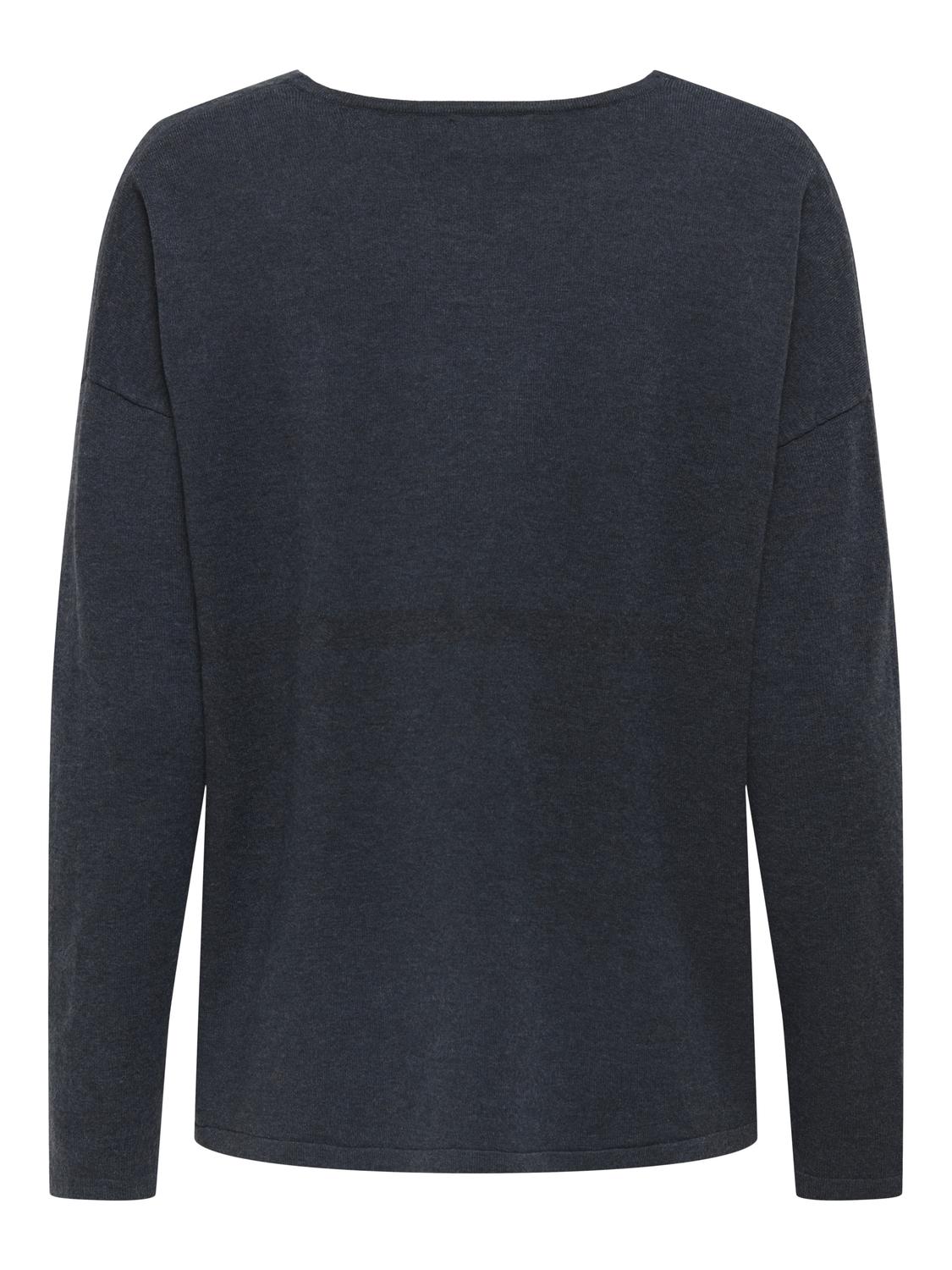 Onlamalio Life Ls V-Neck Knt Mellomblå