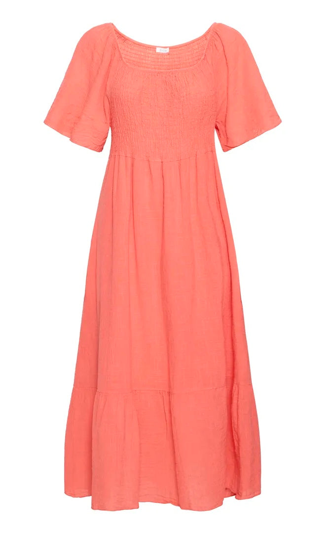 SBALEXA SOLID DRESS 2 Coral