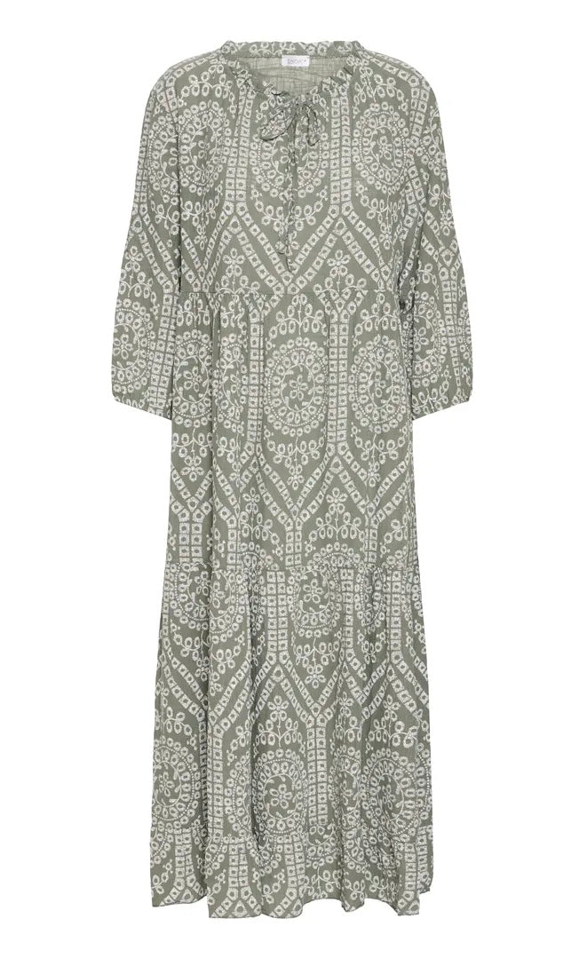 SBALEXA LACE LONG DRESS Grønn