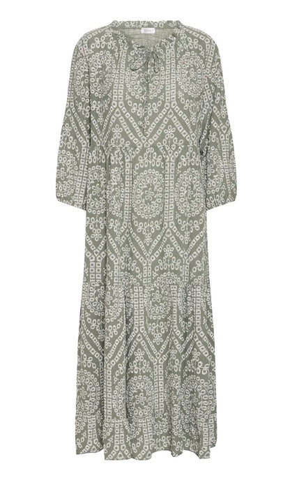 SBALEXA LACE LONG DRESS Grønn
