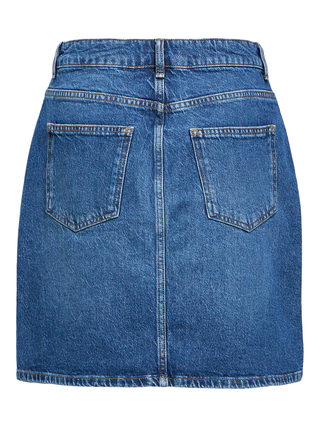 OBJELLEN HW SHORT DENIM SKIRT NOOS Mellomblå