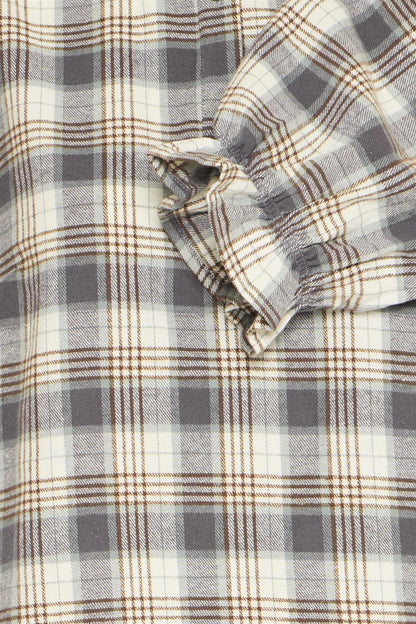 Pzevie Blouse Navy Green Brown Check