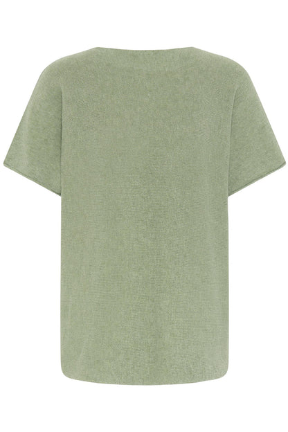 Sbinnova Half Sl Knit Blouse Comfrey