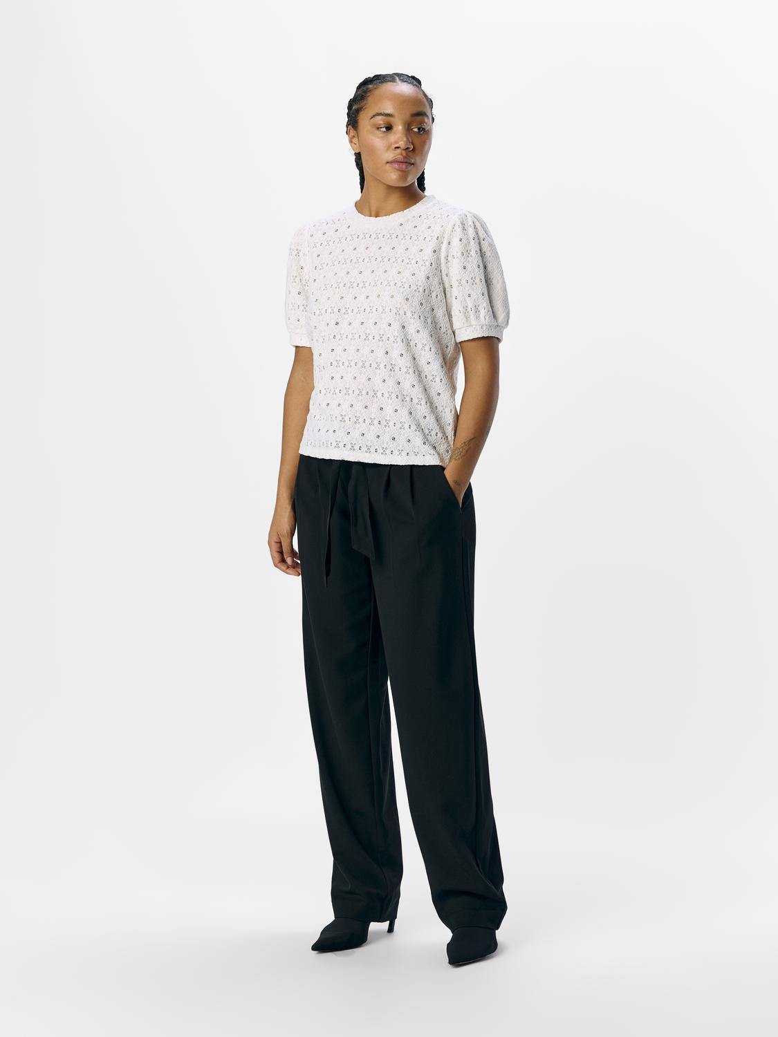 OBJLAILA S/S RE TOP NOOS Hvit