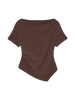 Vmmille Ss Boatneck Short Top Jrs Ex Sb6 Brun