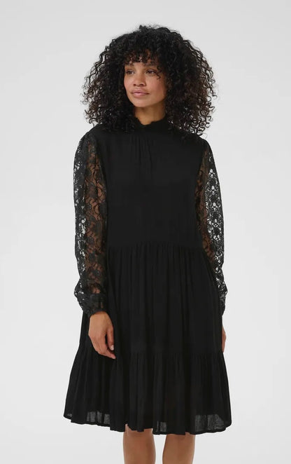 Kastine Amber Lace Dress Black Deep