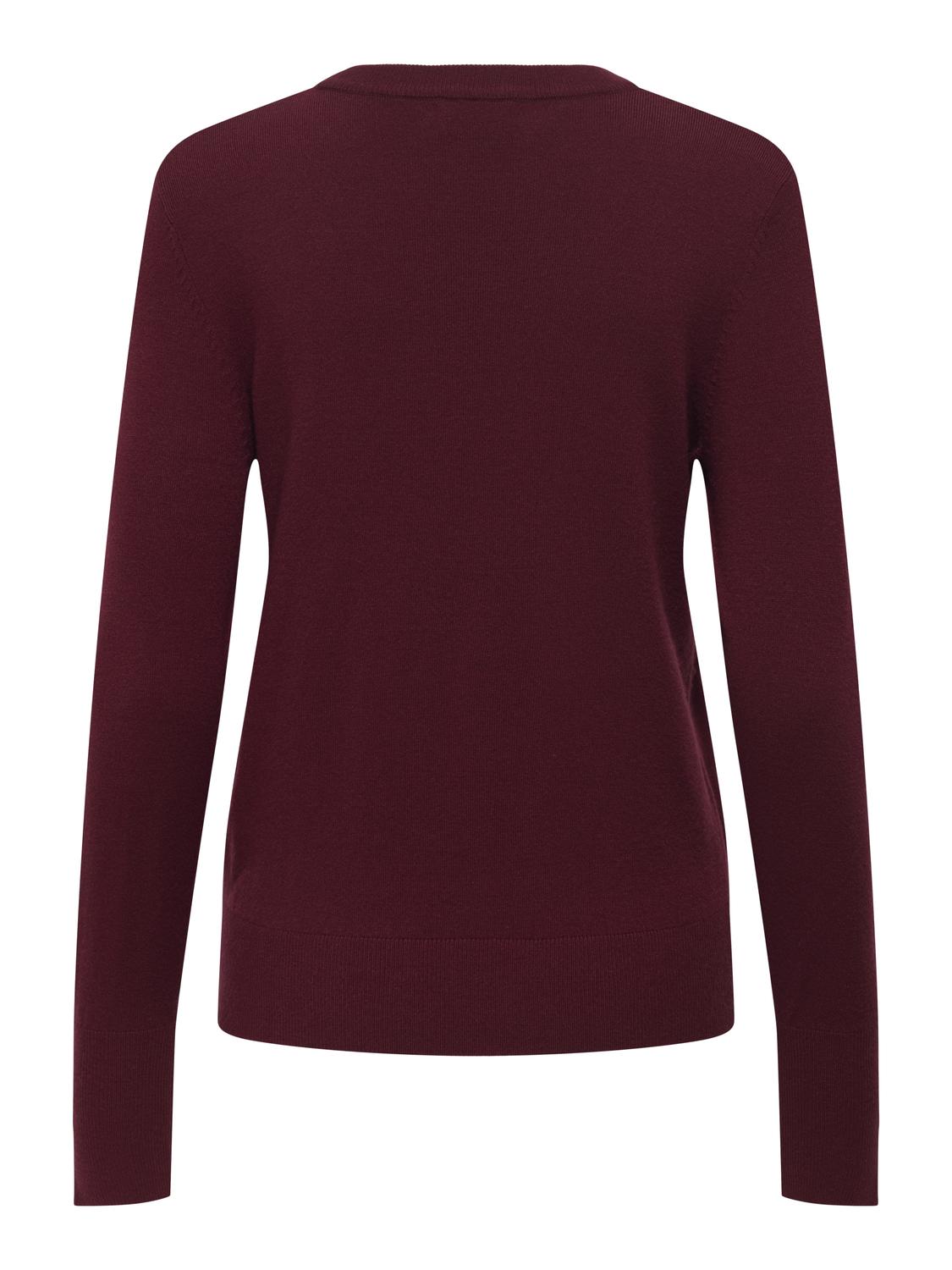 Jdymalou L/s On Button Pullover Knt Noos Mørkelilla