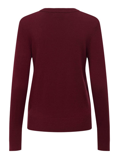 Jdymalou L/s On Button Pullover Knt Noos Mørkelilla