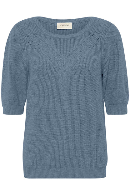 Crdela Short Sleeve Pullover Blue Heaven Melange