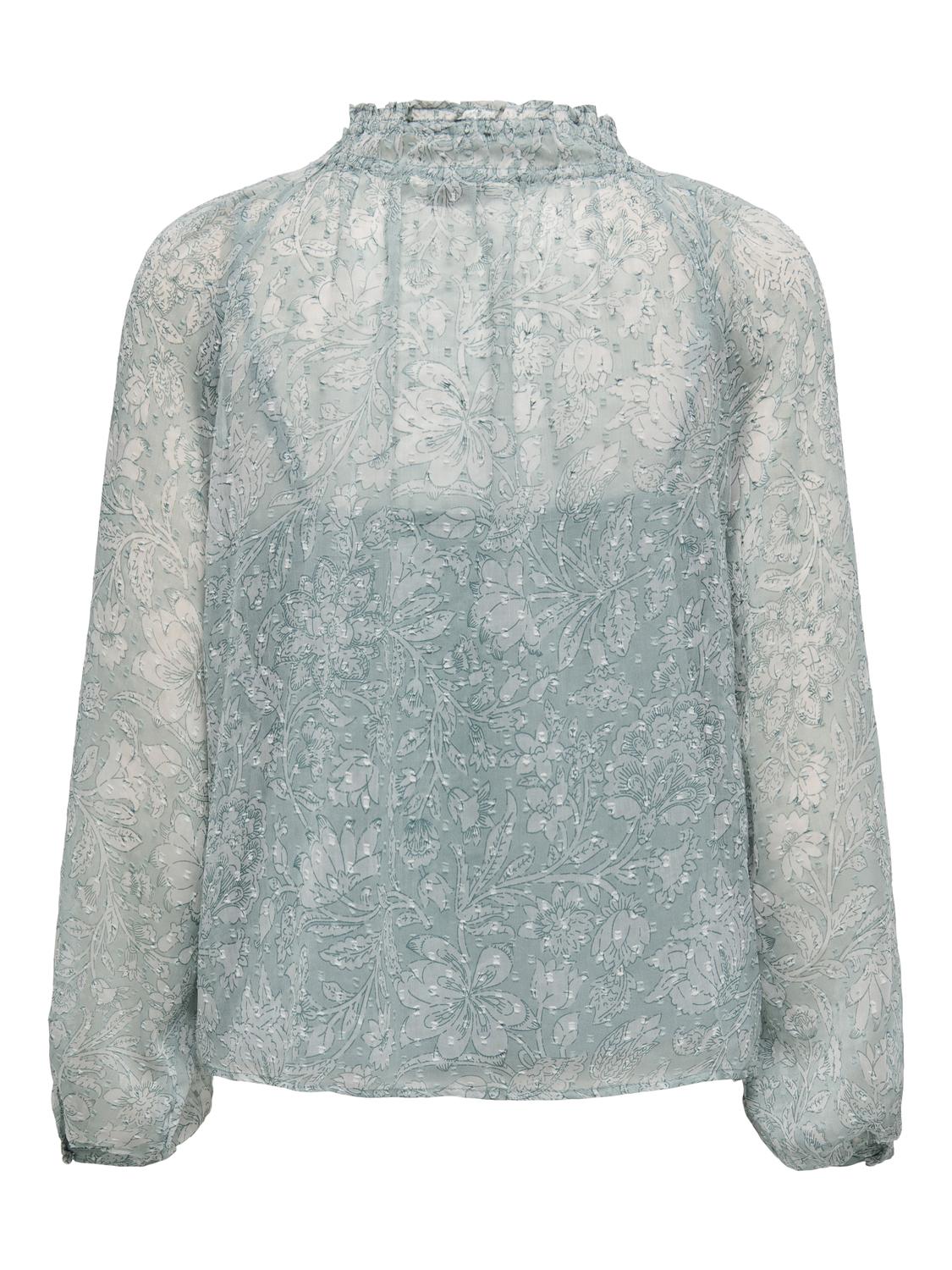 ONLELIZA LIFE LS V-NECK STRING TOP WVN Lysegrønn