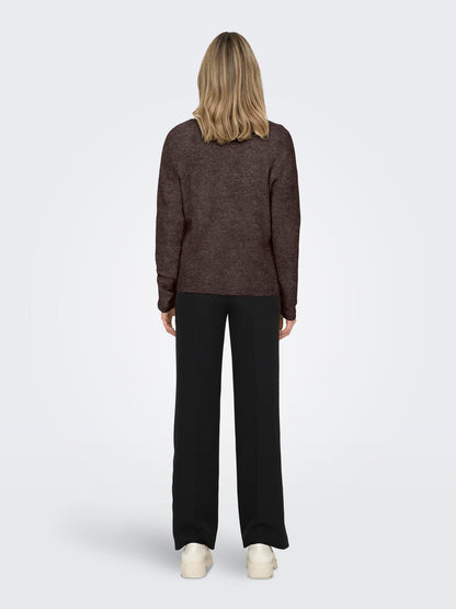 Onlcamilla V-Neck L/s Pullover Knt Noos Mørkegrå