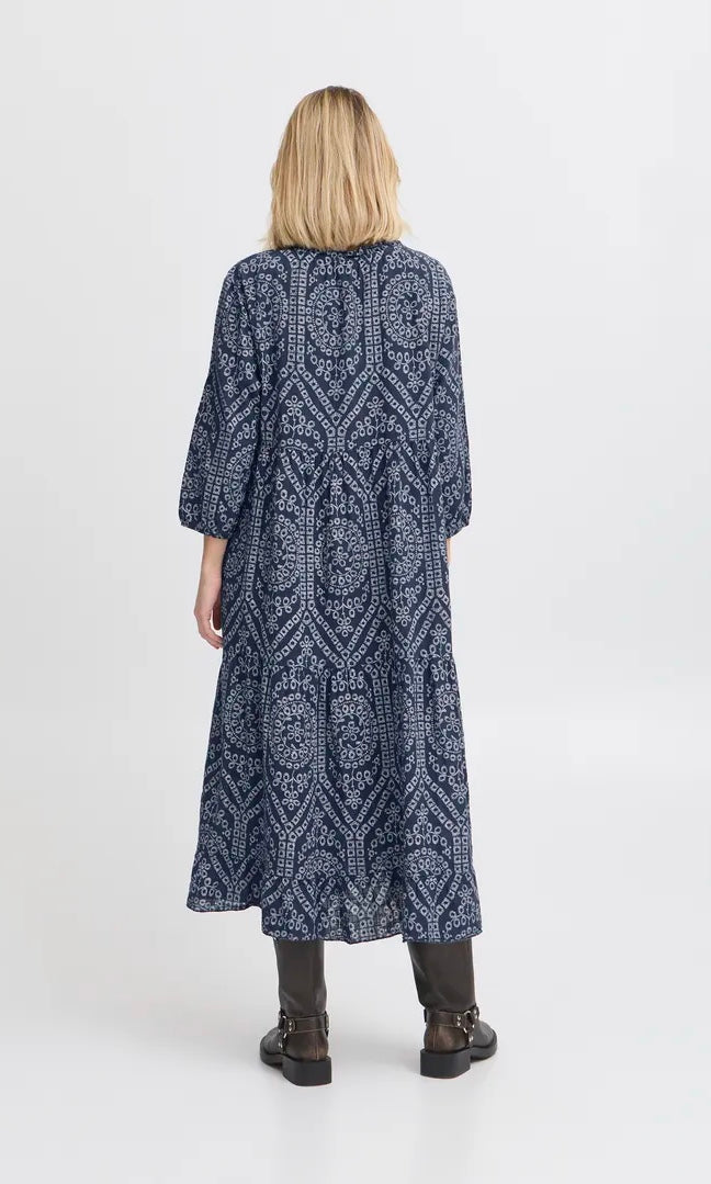 SBALEXA LACE LONG DRESS Marine