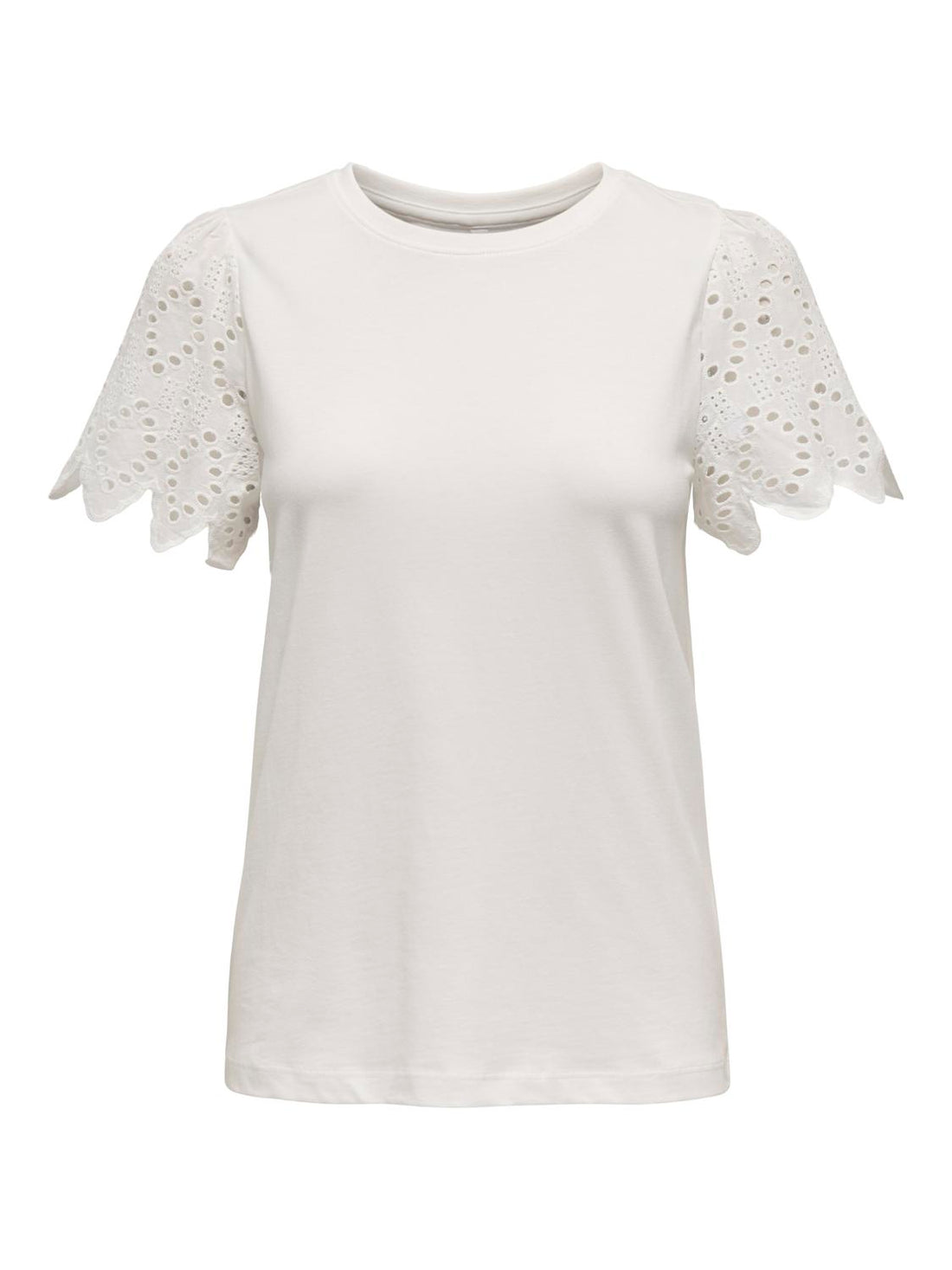 ONLEBBA LIFE S/S LACE TOP JRS Hvit