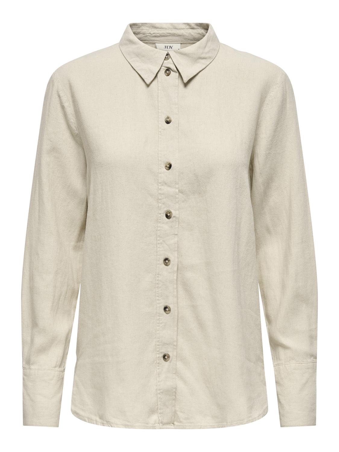 JDYSAY L/S LINEN LOOSE SHIRT WVN NOOS Lysegrå