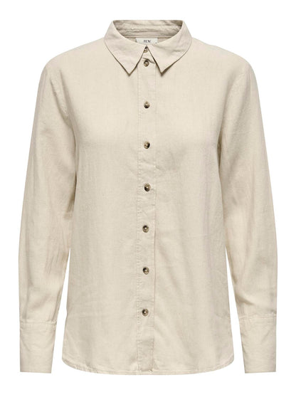 JDYSAY L/S LINEN LOOSE SHIRT WVN NOOS Lysegrå
