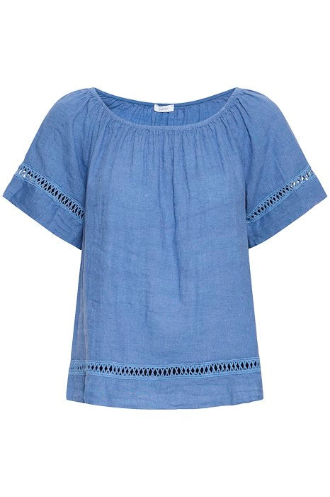 SBFONTANELLE SS BLOUSE True Navy