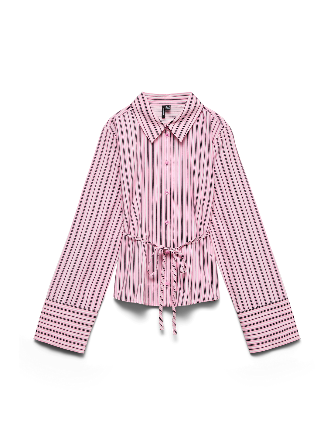 Vmsiena Ls Tie Shirt Wvn Exp Lyserosa