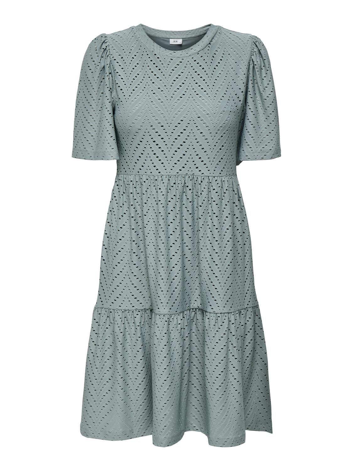 JDYCARLA CATHINKA S/S DRESS JRS NOOS Mellomgrå