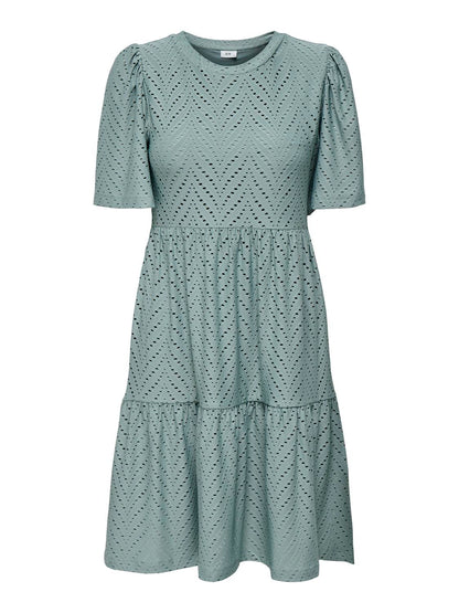 JDYCARLA CATHINKA S/S DRESS JRS NOOS Mellomgrå