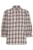 Pzevie Blouse Beige Navy Check