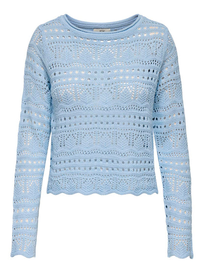 JDYSUN LAY L/S BOATNECK PULLOV. KNT NOOS Mellomblå