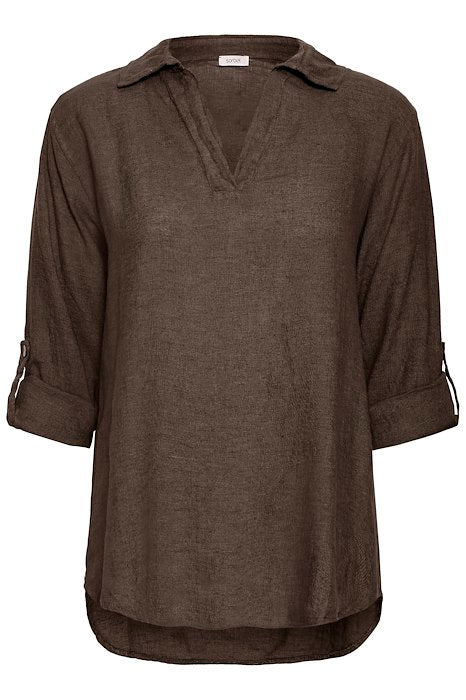 SBFONTANELLE BLOUSE Chocolate Brown