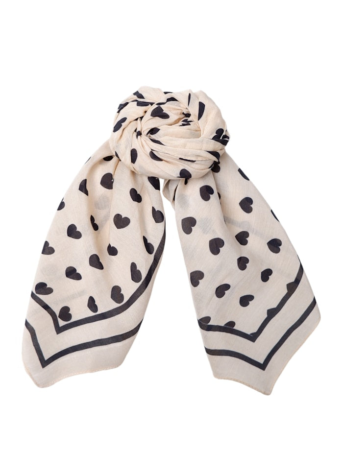 BcClaudia love mini scarves Kremfarget