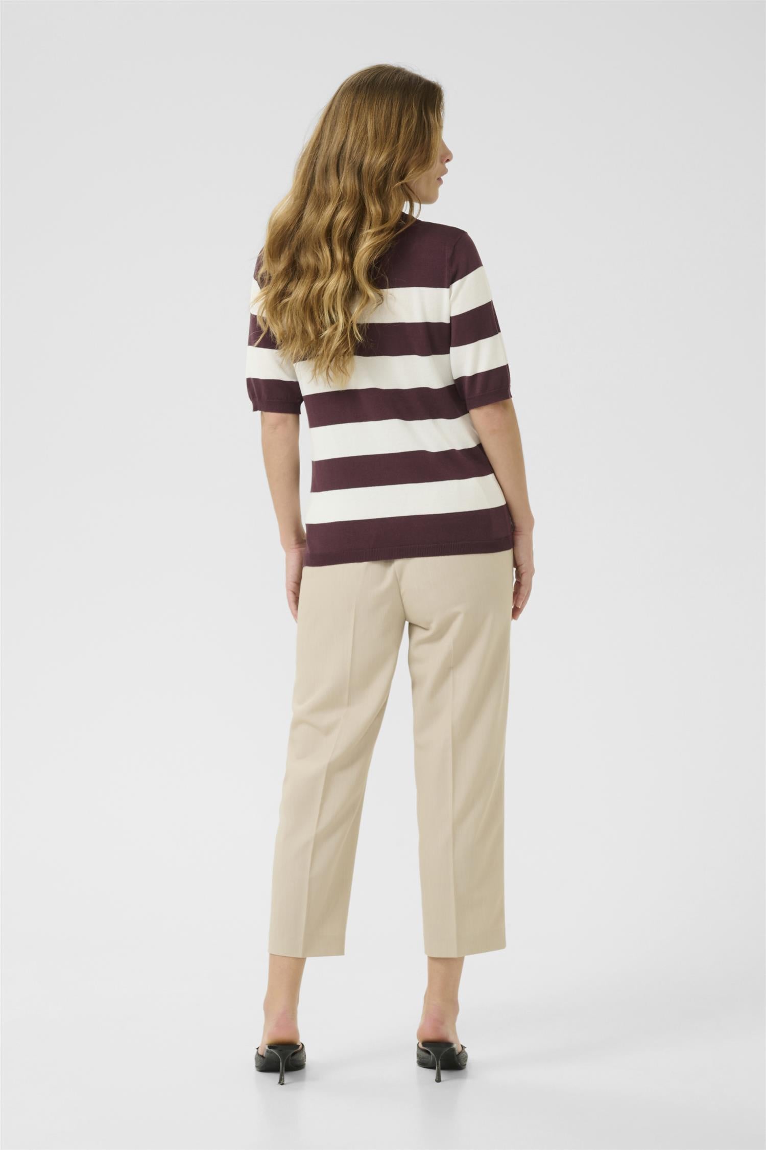 Kalizza Striped Knit Fudge / Chalk Wide Stripe