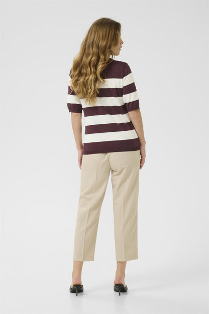 Kalizza Striped Knit Fudge / Chalk Wide Stripe