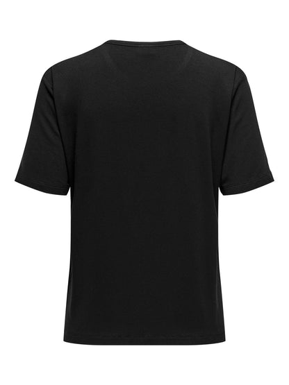 JDYMILA S/S O-NECK TOP JRS Sort