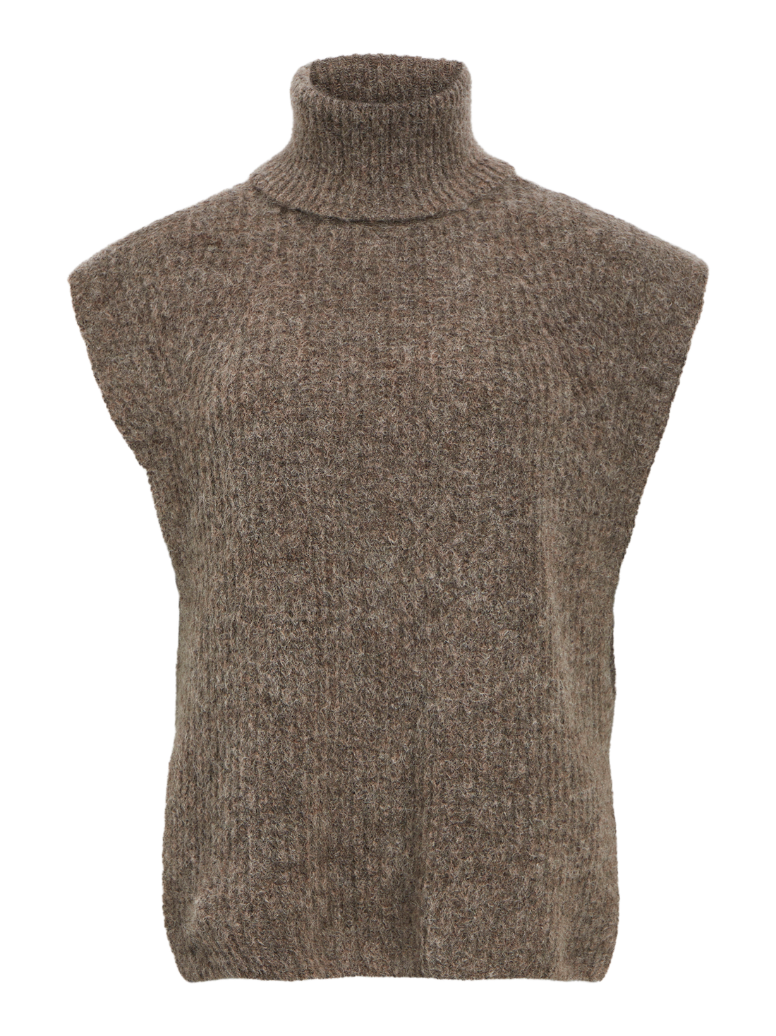 Objnete S/l Re Knit Vest Rep Mellomgrå