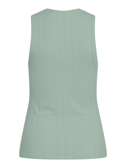 VIMIDESA O-NECK S/L TOP Lysegrønn
