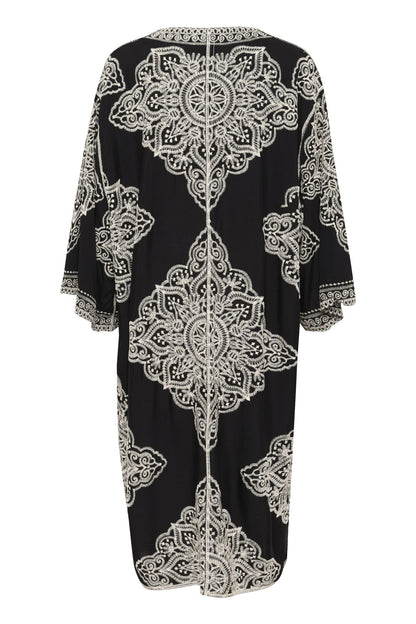 CRTyla Kimono Black With Embroidery