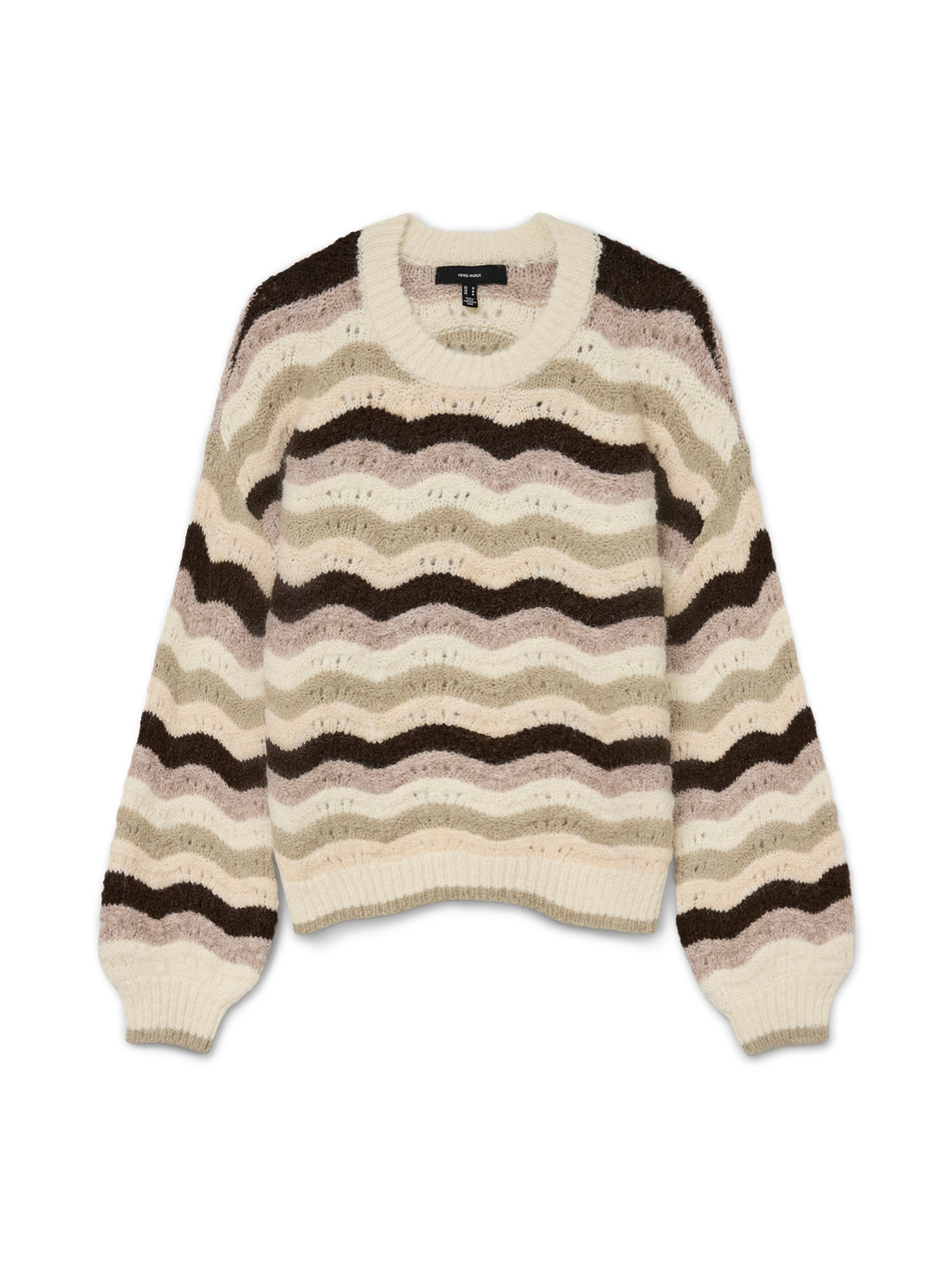 VMDOJA LS O-NECK PULLOVER BOO Lysegrå