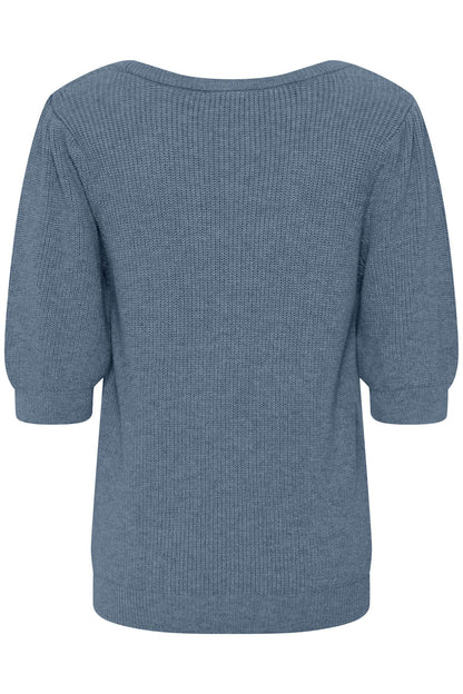 Crdela Short Sleeve Pullover Blue Heaven Melange