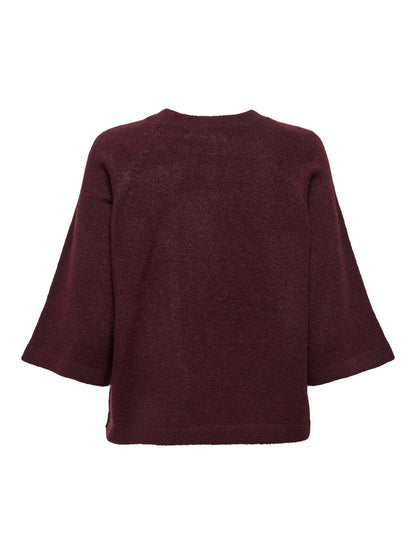 Onlsimoni 3/4 Pullover Knt Noos Mørkerød