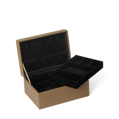 Day Saffiano Jewelry Box Medium Beige