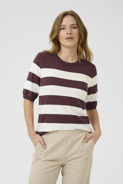 Kalizza Striped Knit Fudge / Chalk Wide Stripe